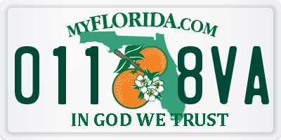FL license plate 0118VA