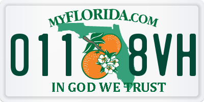 FL license plate 0118VH