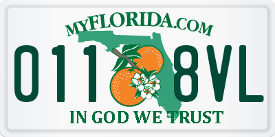 FL license plate 0118VL