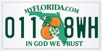 FL license plate 0118WH
