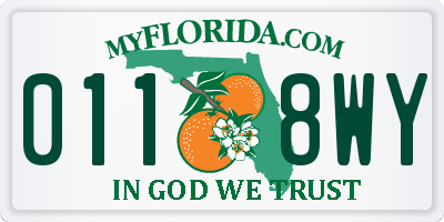 FL license plate 0118WY