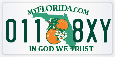 FL license plate 0118XY