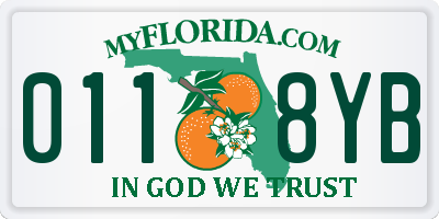 FL license plate 0118YB