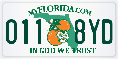 FL license plate 0118YD