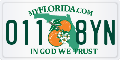 FL license plate 0118YN