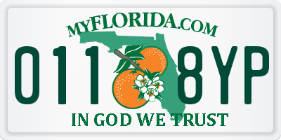 FL license plate 0118YP