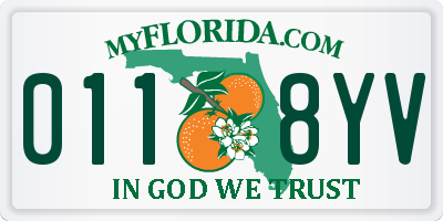 FL license plate 0118YV