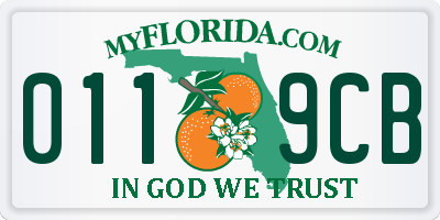 FL license plate 0119CB