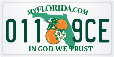 FL license plate 0119CE