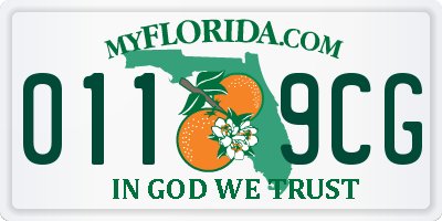 FL license plate 0119CG