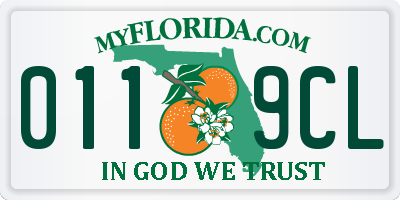 FL license plate 0119CL