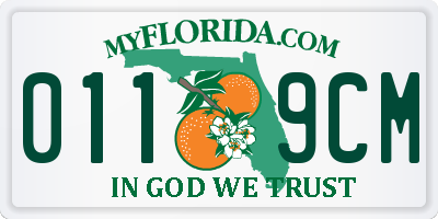 FL license plate 0119CM