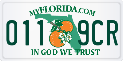 FL license plate 0119CR