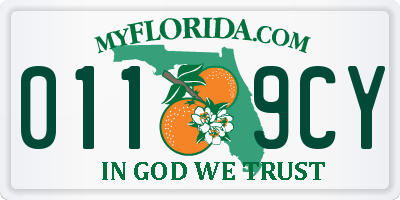 FL license plate 0119CY