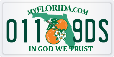 FL license plate 0119DS