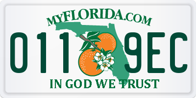 FL license plate 0119EC