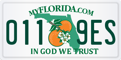 FL license plate 0119ES