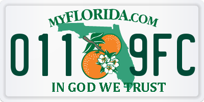 FL license plate 0119FC