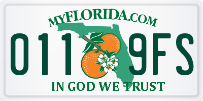 FL license plate 0119FS