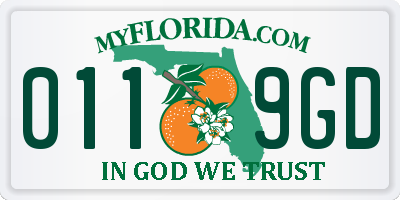 FL license plate 0119GD
