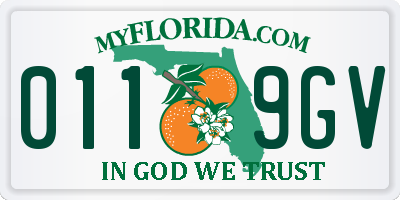 FL license plate 0119GV