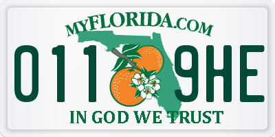 FL license plate 0119HE
