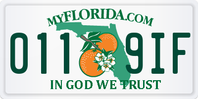 FL license plate 0119IF