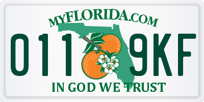 FL license plate 0119KF