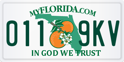 FL license plate 0119KV
