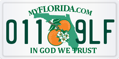 FL license plate 0119LF