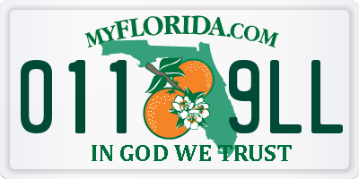 FL license plate 0119LL