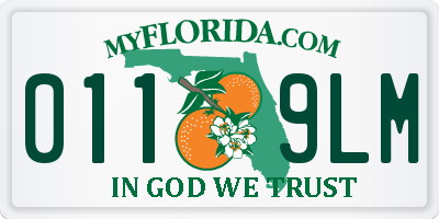 FL license plate 0119LM