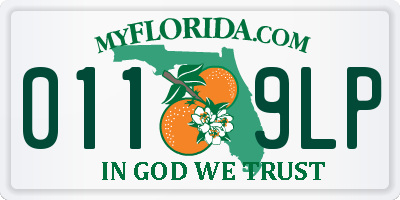 FL license plate 0119LP