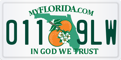FL license plate 0119LW