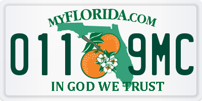 FL license plate 0119MC