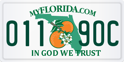 FL license plate 0119OC