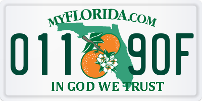 FL license plate 0119OF