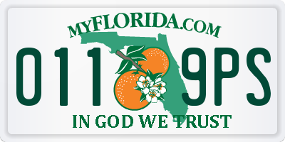 FL license plate 0119PS