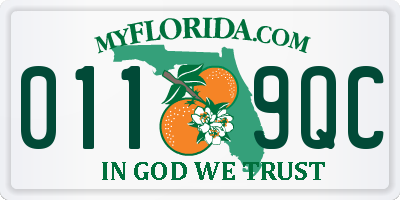 FL license plate 0119QC