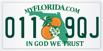 FL license plate 0119QJ