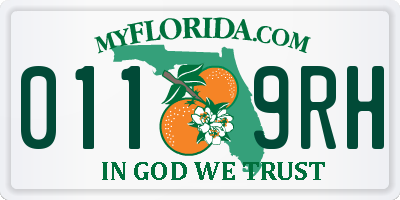 FL license plate 0119RH