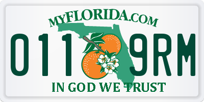 FL license plate 0119RM