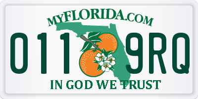 FL license plate 0119RQ