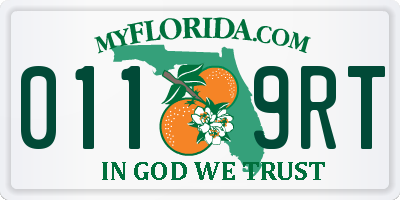 FL license plate 0119RT