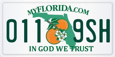FL license plate 0119SH