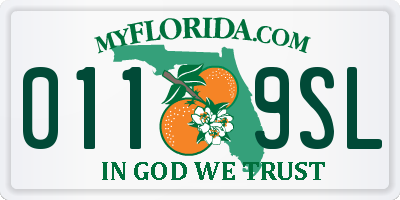 FL license plate 0119SL