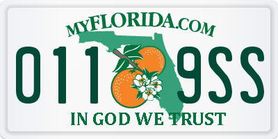 FL license plate 0119SS