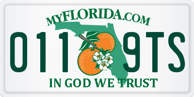 FL license plate 0119TS