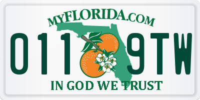 FL license plate 0119TW