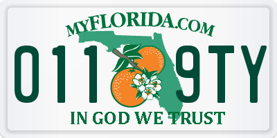 FL license plate 0119TY